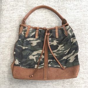 Lucky brand purse.  Camo, suede and leather.  Original owner.